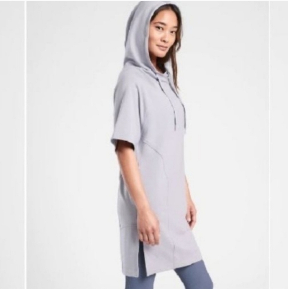 Athleta Cabana Tunic Hooded Top Tunic Muted Lilac #657529 Athleisure Sz …